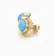 Turquoise & diamond Earrings 18k yellow gold - image 2