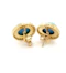 Turquoise & diamond Earrings 18k yellow gold - image 3