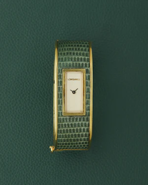 Longines Green Textured Champagne Dial Bangle