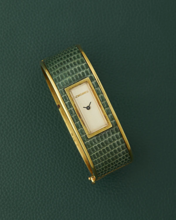 Longines Green Textured Champagne Dial Bangle - image 2