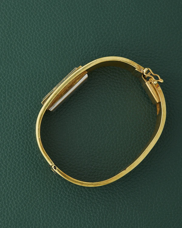 Longines Green Textured Champagne Dial Bangle - image 5