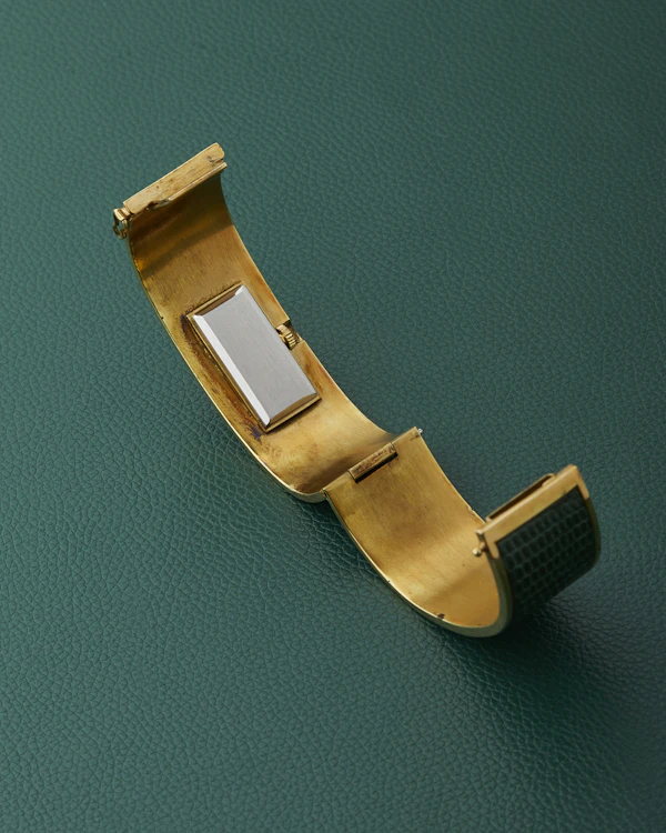 Longines Green Textured Champagne Dial Bangle - image 13