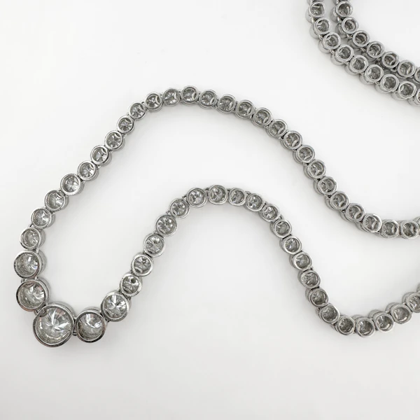 Graduated Riviera Diamond Necklace 12.5cts - Saddingtons Jewellery Stand 375 - image 3