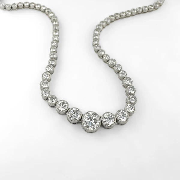 Graduated Riviera Diamond Necklace 12.5cts - Saddingtons Jewellery Stand 375 - image 2