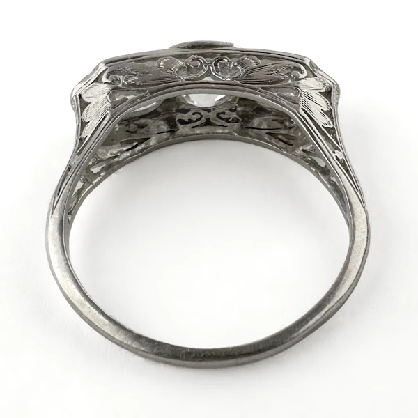 Art Deco 2.5ct Diamond Trilogy Ring - Saddingtons Jewellery Stand 375 - image 4