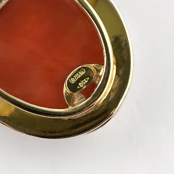 Large Coral Cabochon Statement Ring - Saddingtons Jewellery Stand 375 - image 5