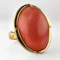 Large Coral Cabochon Statement Ring - Saddingtons Jewellery Stand 375 - image 1