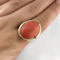 Large Coral Cabochon Statement Ring - Saddingtons Jewellery Stand 375 - image 3