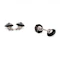 Modern Diamond Rock Crystal Black Onyx and White Gold Cufflinks - image 4