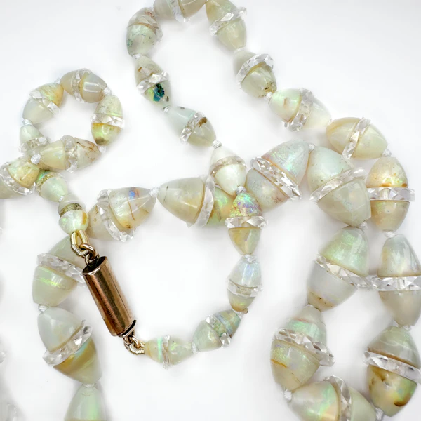 Antique Opal Beads - Saddingtons Jewellery Stand 375 - image 2