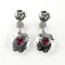 Ruby & Diamond Flower Earrings - Saddingtons Jewellery Stand 375 - image 3