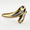 Sapphire Eyes Gold Snake Ring - Saddingtons Jewellery Stand 375 - image 3