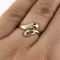 Sapphire Eyes Gold Snake Ring - Saddingtons Jewellery Stand 375 - image 1