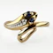 Sapphire Eyes Gold Snake Ring - Saddingtons Jewellery Stand 375 - image 2