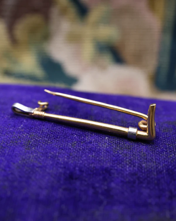 Ridding Crop Brooch Pin Circa 1880 - image 2