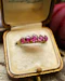 Downstairs at Grays: 18ct Yellow Gold Victorian Certificated Natural Burmese Ruby Five Stone Ring Circa 1880 - image 1