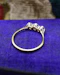 Downstairs at Grays: A fine 18ct Yellow Gold (marked) Platinum tipped "Claw set", "Old Round Cut" three stone diamond ring. - image 3