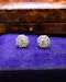 Downstairs at Grays: 18ct Yellow Gold & Platinum Diamond Cluster Earrings. Pre-owned - image 2