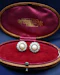 Downstairs at Grays: A fine pair of Natural Pearl and Old European Cut Diamond Cluster Earrings in Platinum & 18ct Gold (tested), Mounts. Circa 1930. - image 2