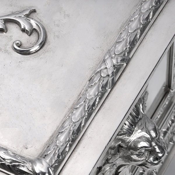 Faberge Imperial large silver casket box, Moscow, c.1900. - image 5