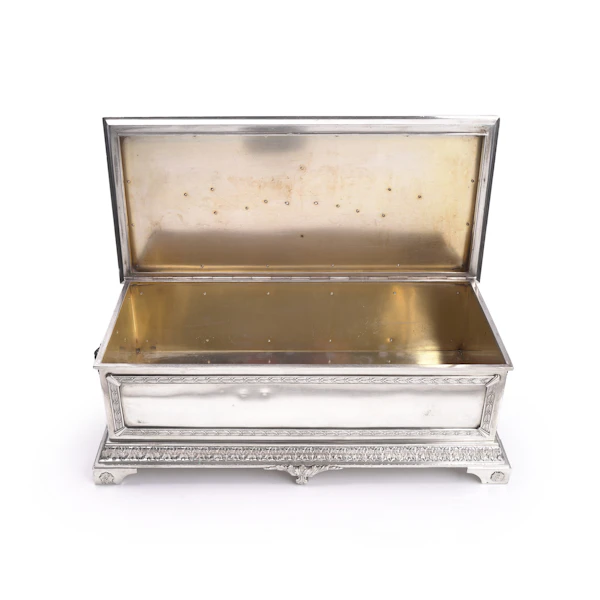 Faberge Imperial large silver casket box, Moscow, c.1900. - image 3