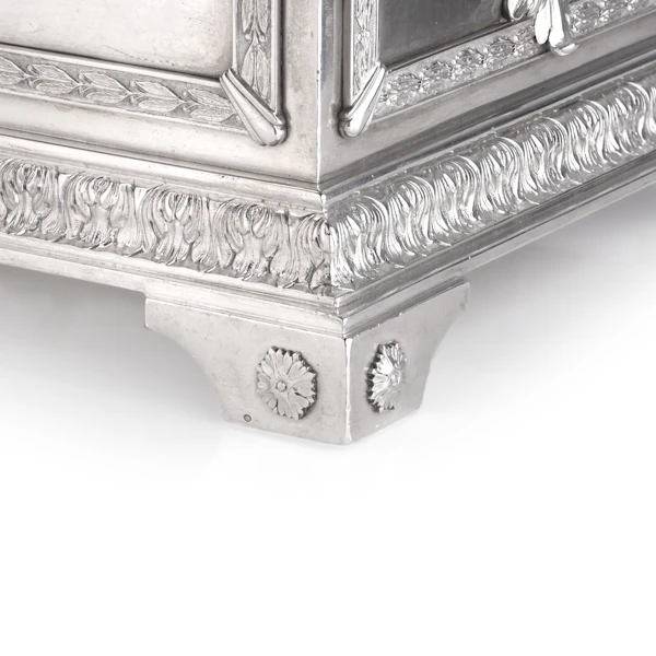 Faberge Imperial large silver casket box, Moscow, c.1900. - image 11