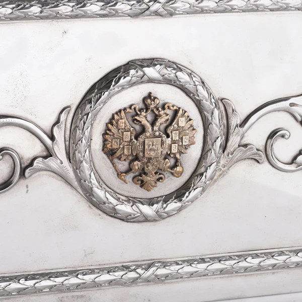 Faberge Imperial large silver casket box, Moscow, c.1900. - image 7