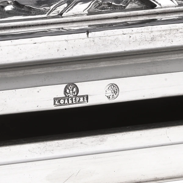 Faberge Imperial large silver casket box, Moscow, c.1900. - image 12