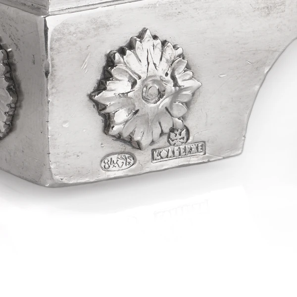 Faberge Imperial large silver casket box, Moscow, c.1900. - image 13