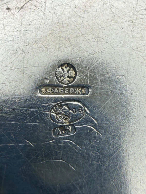 Faberge silver red guilloche enamel kovsh, St Petersburg, c.1904 by Andres Nevalainen. - image 8