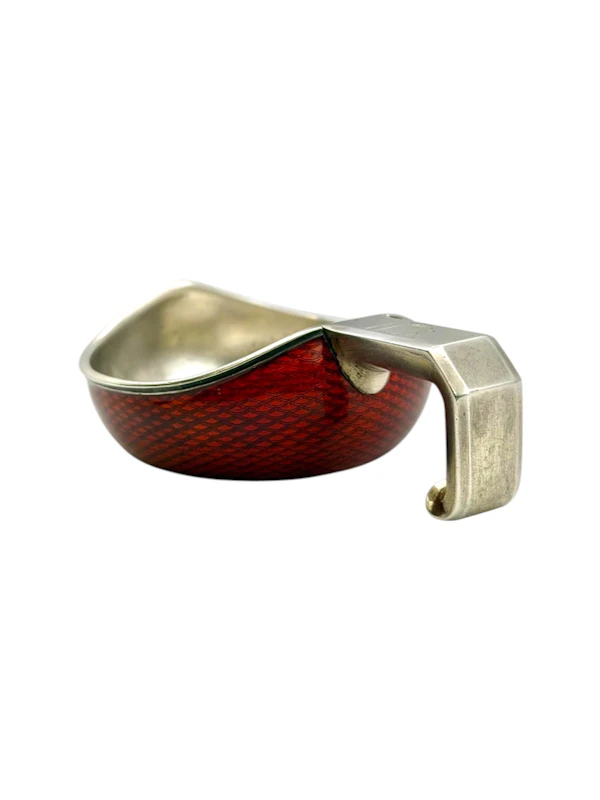 Faberge silver red guilloche enamel kovsh, St Petersburg, c.1904 by Andres Nevalainen. - image 5