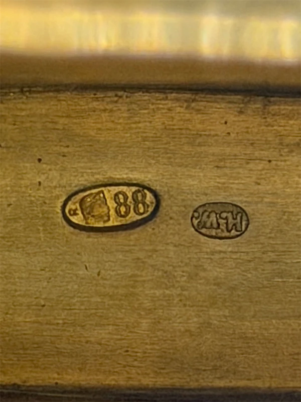 Faberge pink guilloche enamel gold and silver cigarette case, St Petersburg, c.1910. - image 7