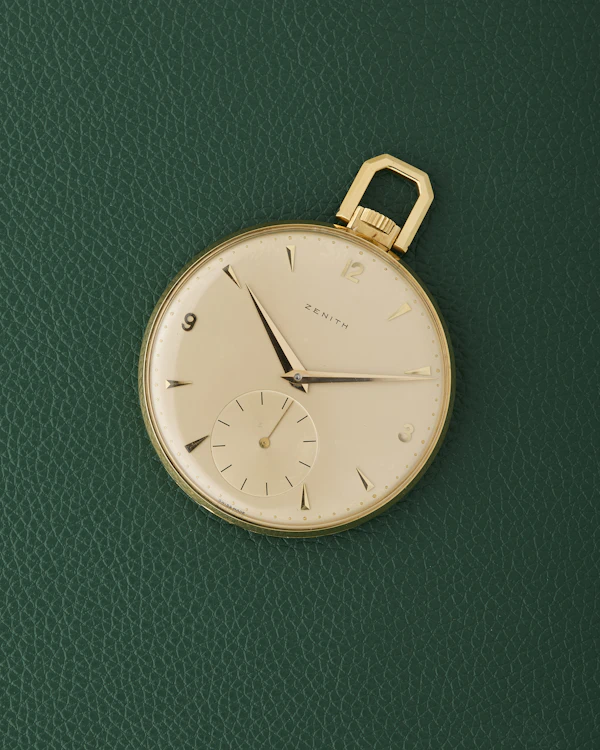 Zenith 18k Pocket Watch Yellow Gold Champagne Dial - image 3