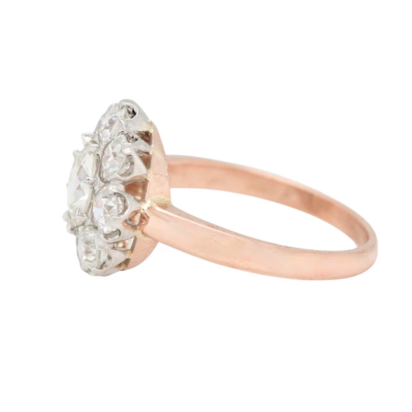 Old Cut Diamond Cluster Ring - Charlotte Sayers - image 4