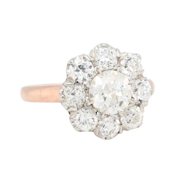 Old Cut Diamond Cluster Ring - Charlotte Sayers - image 2