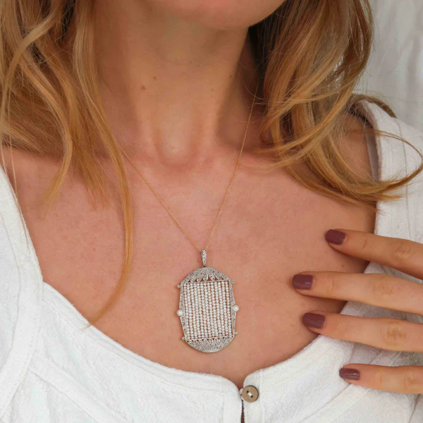 Art Deco Pearl, Diamond And Platinum Pendant, Circa 1930 - image 5