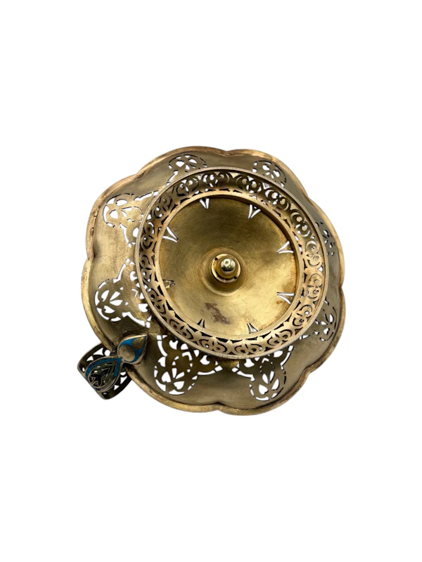 19th century French silver gilt and champleve enamel candlestick holder. - image 4