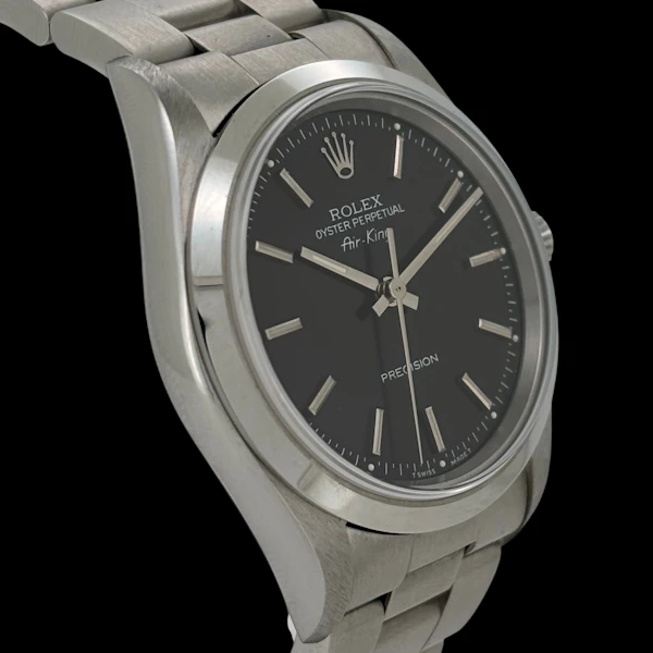 ROLEX AIR KING 14000 BLACK INDEX 1999 FULL SET N.O.S UNWORN - image 3