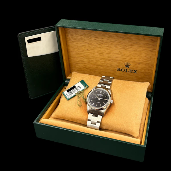 ROLEX AIR KING 14000 BLACK INDEX 1999 FULL SET N.O.S UNWORN - image 6