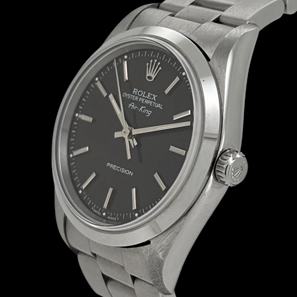 ROLEX AIR KING 14000 BLACK INDEX 1999 FULL SET N.O.S UNWORN - image 2