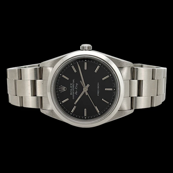 ROLEX AIR KING 14000 BLACK INDEX 1999 FULL SET N.O.S UNWORN - image 4