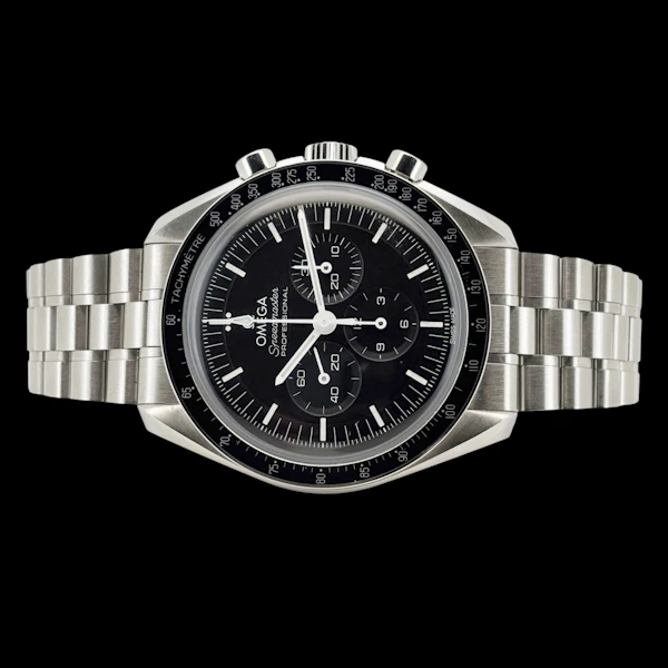 OMEGA SPEEDMASTER PROFESSIONAL MOONWATCH 310.30.42.50.01.001 HESALITE 2023 NEW CLASP FULL SET - image 3