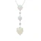 Edwardian Opal & Old Cut Diamond Drop Necklace in Platinum, c.1905 - image 1
