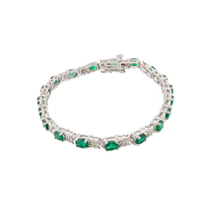 14ct Emerald & Diamond Bracelet Spectrum Antiques