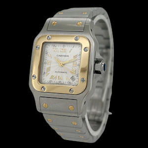 CARTIER SANTOS LADIES STEEL/GOLD AUTOMATIC W20045C4 with BOX