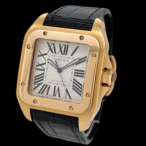 CARTIER SANTOS 100 XL ROSE GOLD ref. W20095Y1 with BOX