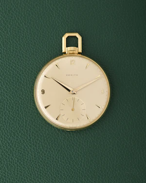 Zenith 18k Pocket Watch Yellow Gold Champagne Dial