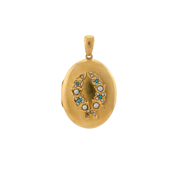 Victorian 15ct Gold Reef Link Locket - image 1