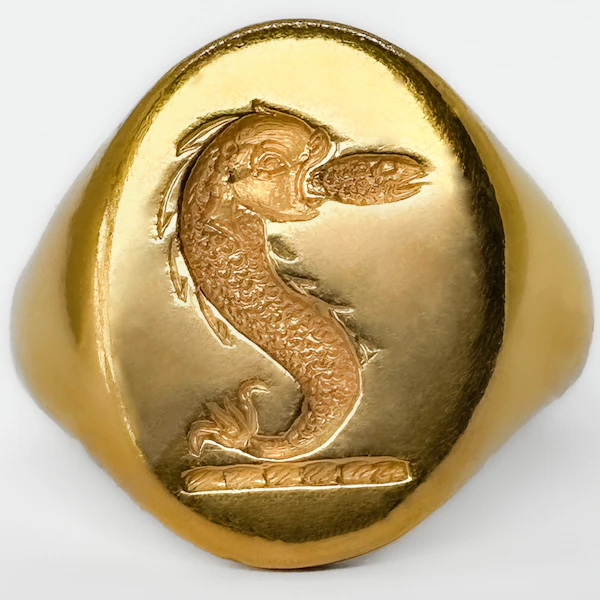 Nautical Crest Intaglio Signet Ring - Saddingtons Jewellery Stand 375 - image 1