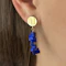 Modernist Lapis Lazuli Drop Earrings - Saddingtons Jewellery Stand 375 - image 1
